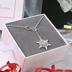 Infinity Snowflake Necklace Sterling Silver Pendant Necklace