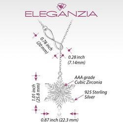 Infinity Snowflake Necklace Sterling Silver Pendant Necklace