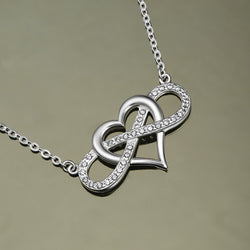 Infinity Heart Necklace Sterling Silver Pendant Necklace