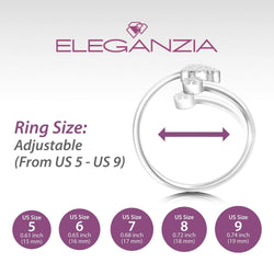 Initial Rings Silver Adjustable, 26 Alphabets Ring