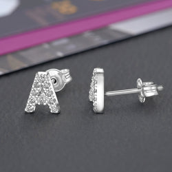 Initial Earrings Sterling Silver Stud Earrings Stud Earrings