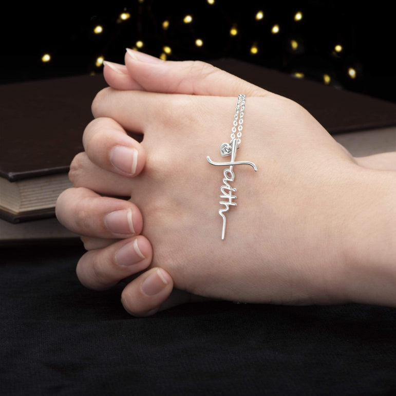 Faith Necklace Sterling Silver In Cross Designs Pendant Necklace