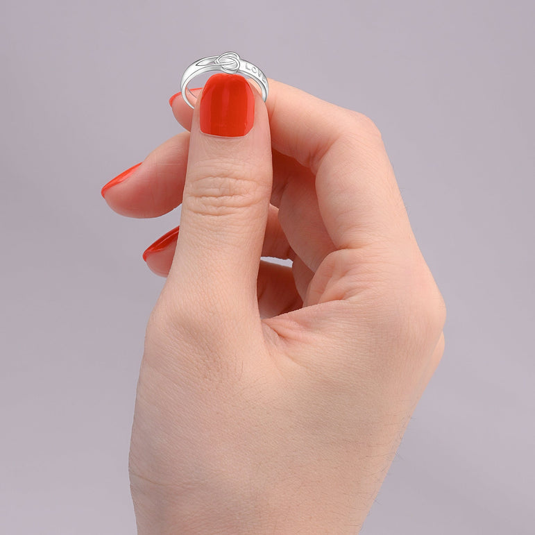 Infinity Love Knot Silver Promise Rings for Her Promise Ring