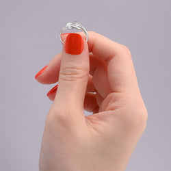 Braided Knot Silver Promise Rings for Her Promise Ring