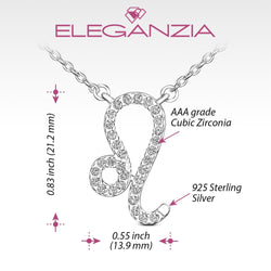 Leo Zodiac Necklace Silver Constellation Horoscope Pendant Necklace
