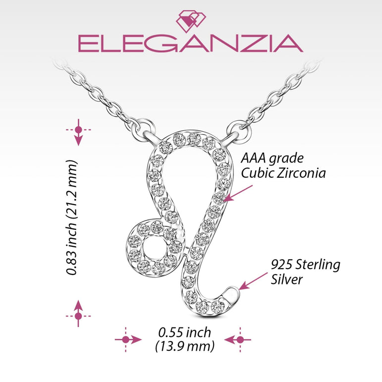 Leo Zodiac Necklace Silver Constellation Horoscope Pendant Necklace