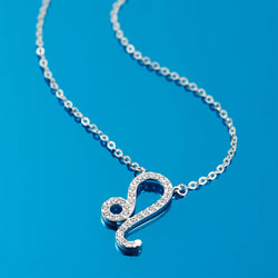Leo Zodiac Necklace Silver Constellation Horoscope Pendant Necklace
