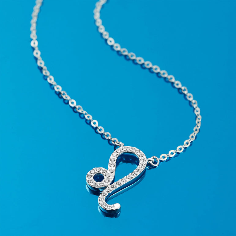Leo Zodiac Necklace Silver Constellation Horoscope Pendant Necklace