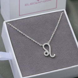 Leo Zodiac Necklace Silver Constellation Horoscope Pendant Necklace