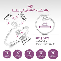 Leo Ring Sterling Silver Adjustable Zodiac Sign Ring Ring