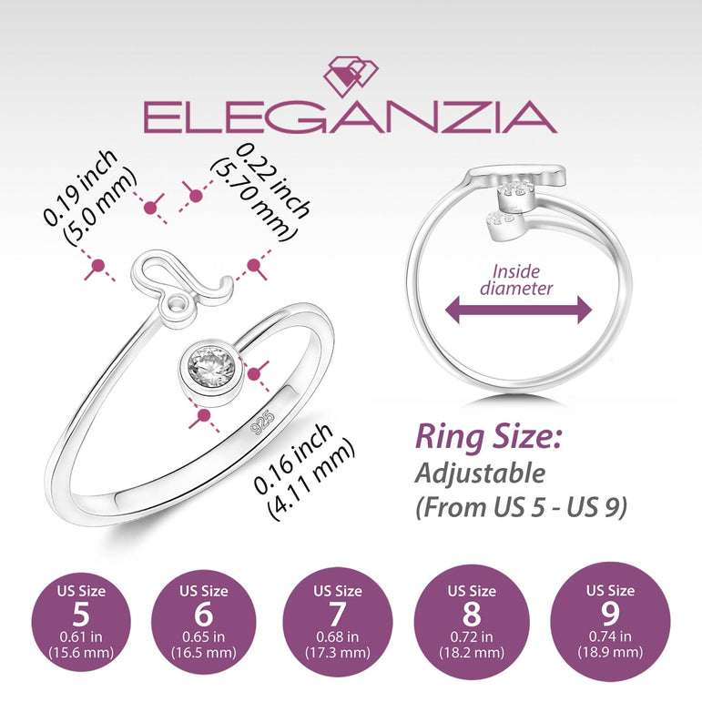 Leo Ring Sterling Silver Adjustable Zodiac Sign Ring Ring