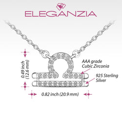 Libra Zodiac Necklace Silver Constellation Horoscope Pendant Necklace