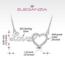 Forever Love Interlocked Heart Necklace Silver Pendant Necklace