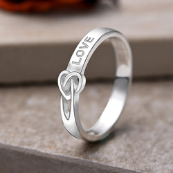 Infinity Love Knot Silver Promise Rings for Her Promise Ring