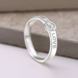 Infinity Love Knot Silver Promise Rings for Him Promise Ring