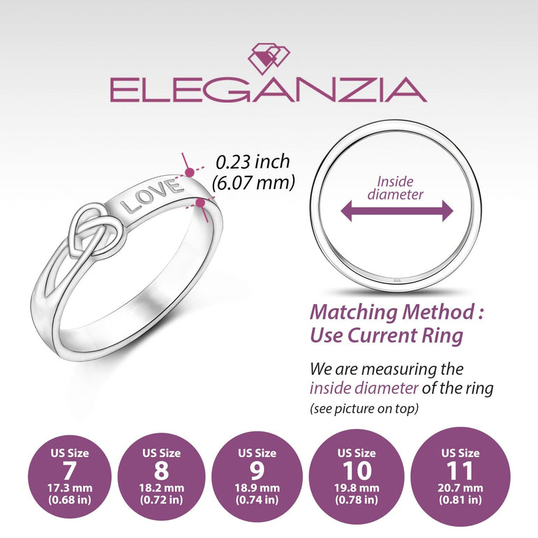 Infinity Love Knot Silver Promise Rings for Him Promise Ring
