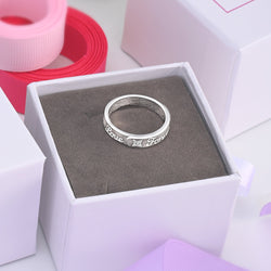 Together Forever Silver Promise Rings for Her Promise Ring