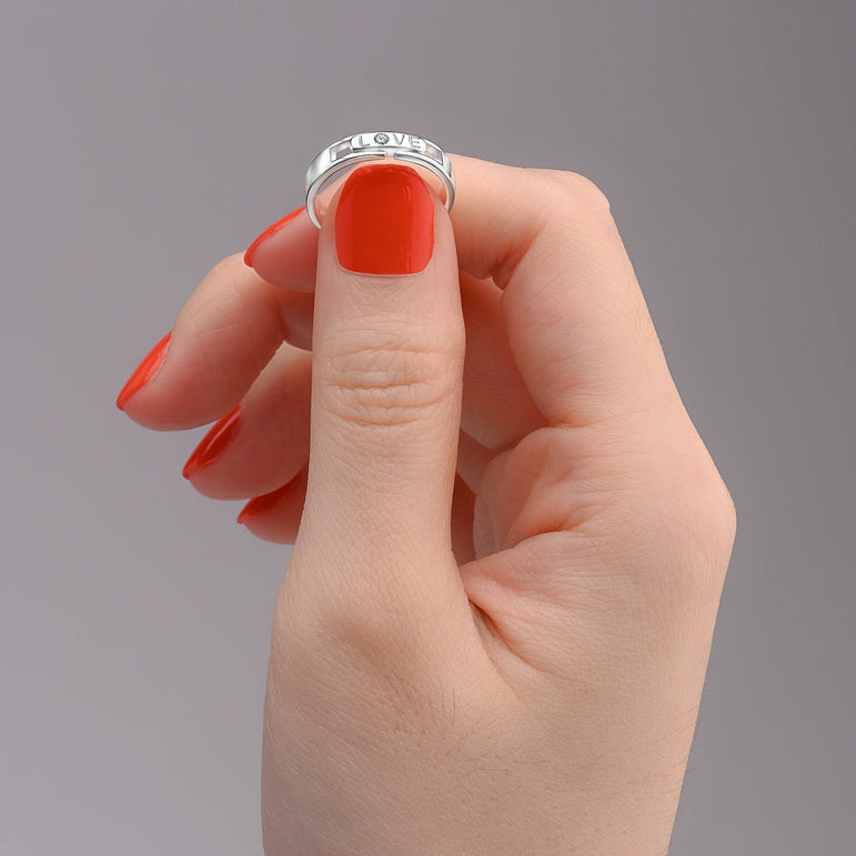 Destined to Be Loved Silver Promise Rings for Her Promise Ring