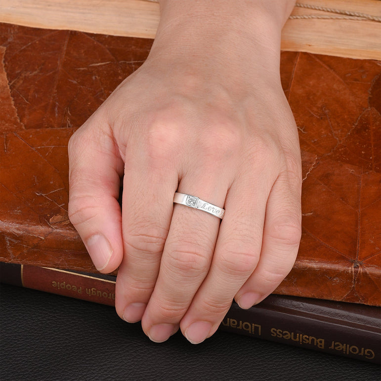 Be Mine Forever CZ Couple Promise Rings for Him Promise Ring