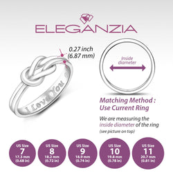 Braided Knot Silver Promise Rings for Him Couple Ring