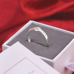 Infinity Love Knot Silver Promise Rings for Him Promise Ring