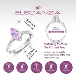 Lavender CZ Marquise Engagement Ring Vintage Silver Promise Ring