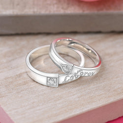 Be Mine Forever CZ Couple Promise Rings Set Couple Ring