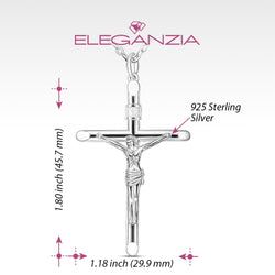 Sterling Silver Crucifix Necklace for Women Men Pendant Necklace