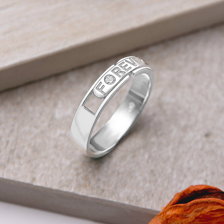 Destined to Be Loved Silver Promise Rings for Him Promise Ring