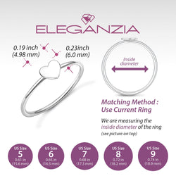 Minimalist Cute Heart Ring Sterling Silver Stacking Ring