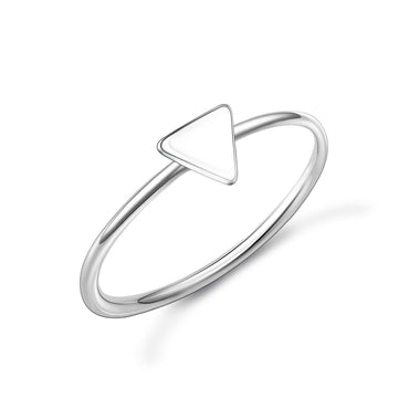 Minimal Triangle Ring Sterling Silver Stacking Ring