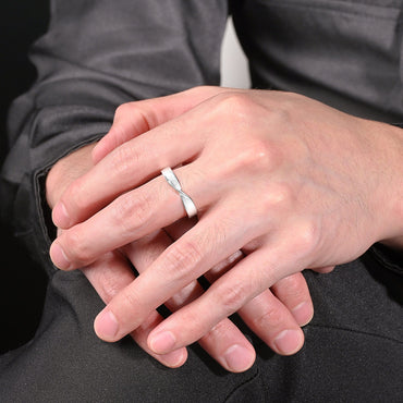 Twisted Romance Matching Promise Rings for Him Promise Ring