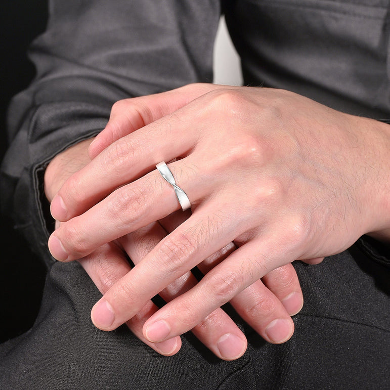 Twisted Romance Matching Promise Rings for Him Promise Ring