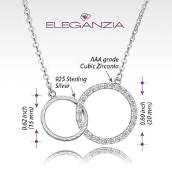 Sterling Silver Mother Daughter Necklace Pendant Necklace