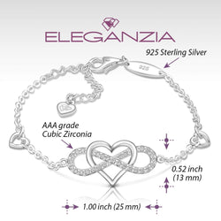 Sterling Silver Infinity Heart Bracelet Bracelet