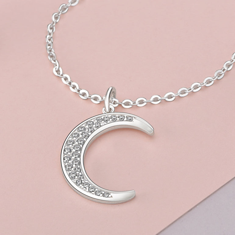 Crescent Moon Pendant Silver Pendant