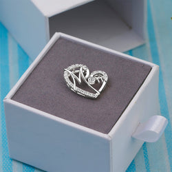 CZ Mother Pendant Mom Heart Pendant for Mom Gift Pendant