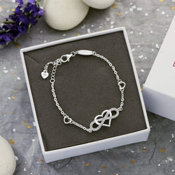 Sterling Silver Infinity Heart Bracelet Bracelet