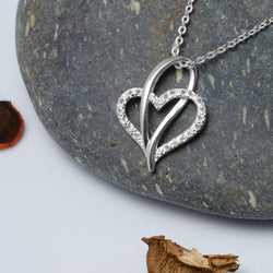 Infinite Love Knot Necklace Sterling Silver Pendant Necklace Pendant + Chain