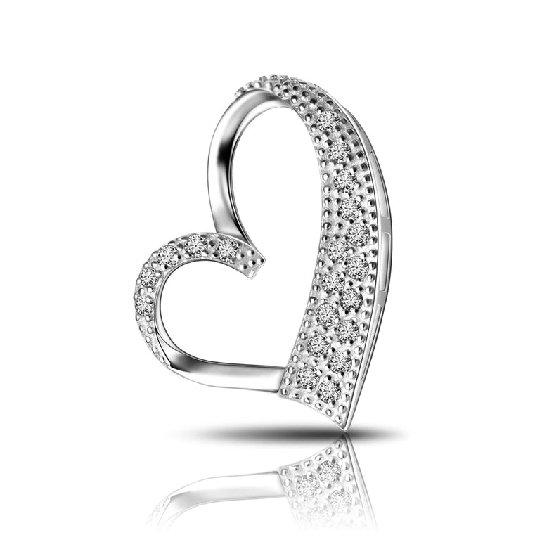 Open Heart Pendant Sterling Silver Pendant