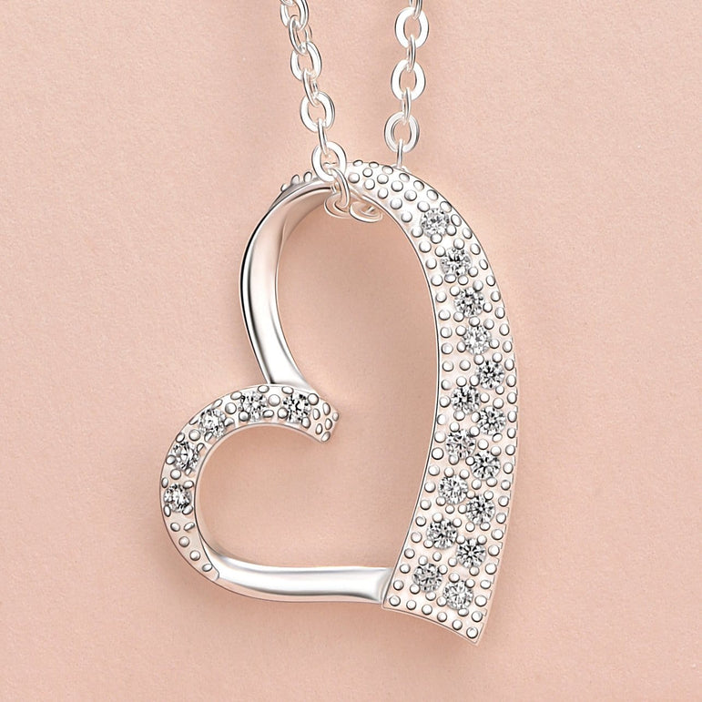 Open Heart Pendant Sterling Silver Pendant