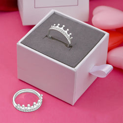 King and Queen Crown Promise Rings for Couples Set Couple Ring
