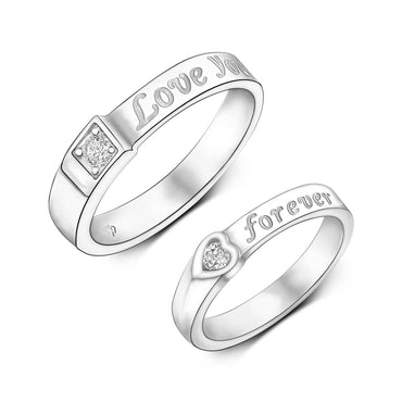 Be Mine Forever CZ Couple Promise Rings Set Couple Ring