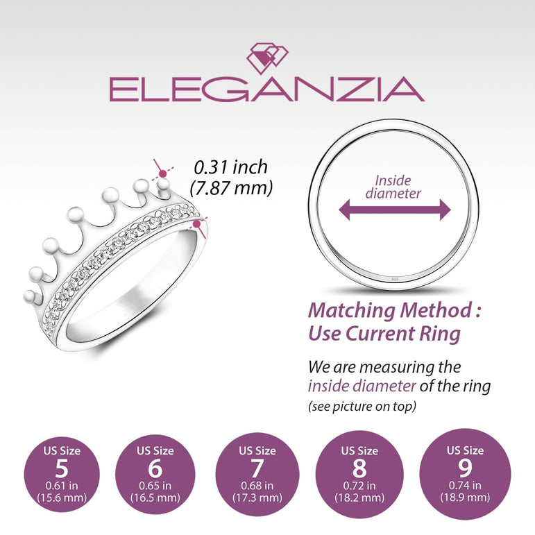 King and Queen Crown Promise Rings for Her Promise Ring