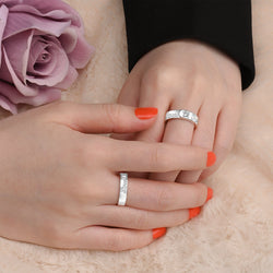 Together Forever Silver Matching Couple Rings Set Couple Ring