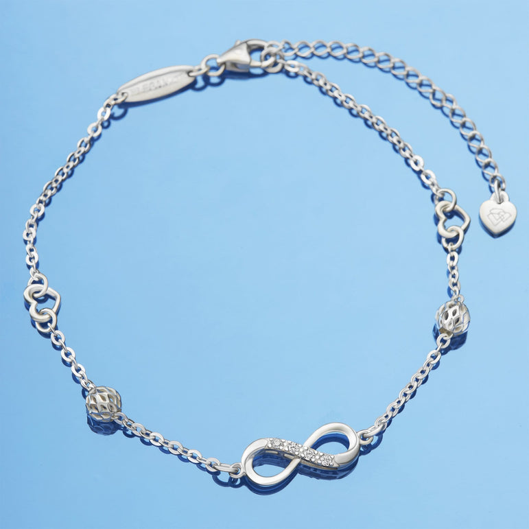 Infinity Ankle Bracelet Sterling Silver Anklet