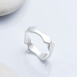 Bamboo Sterling Silver Rings for Men Ring