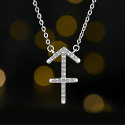 Sagittarius Zodiac Necklace Silver Constellation Horoscope Pendant Necklace