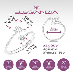 Scorpio Ring Sterling Silver Adjustable Zodiac Sign Ring Ring
