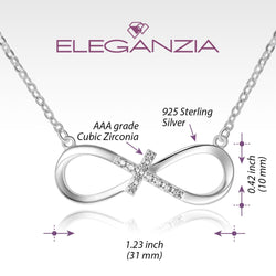 Infinity Cross Necklace Sterling Silver Pendant Necklace